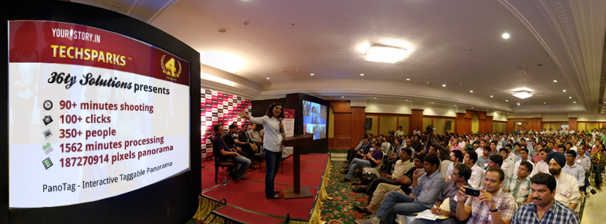 TechSparks 2013 facebook taggable panorama